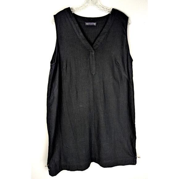 M & S collective Dresses & Skirts - M&S Collective Black linen blend shift dress sz 18 Bust 46" Hips - 50" CB 37 EUC